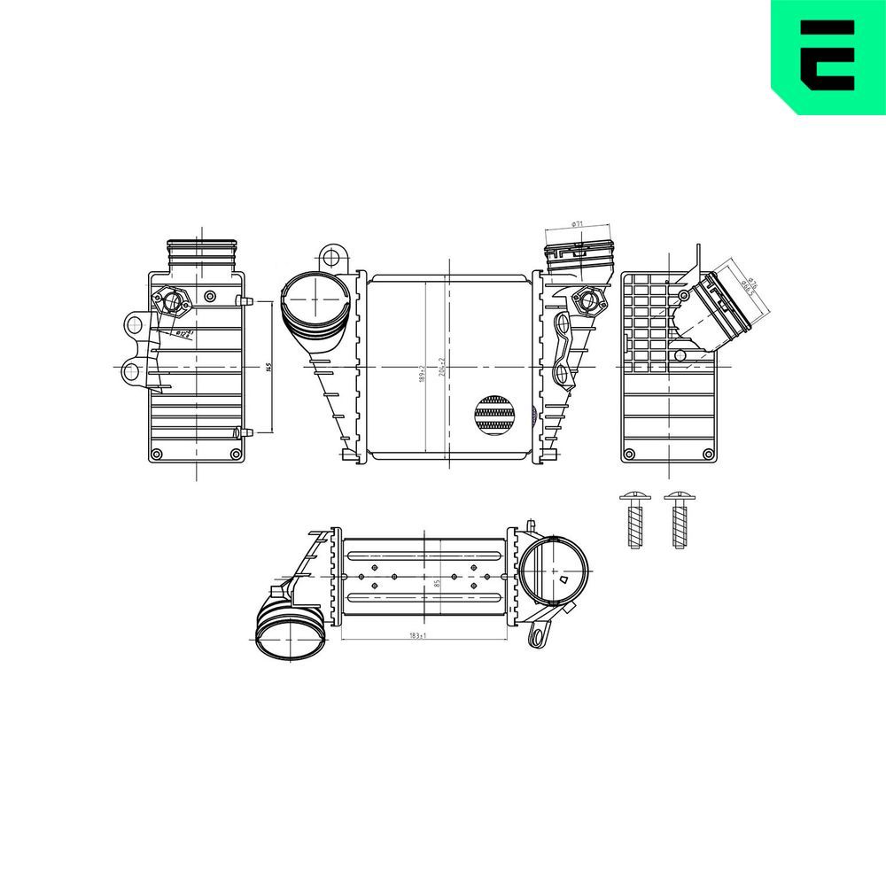 Intercooler, compresor ERA 672073