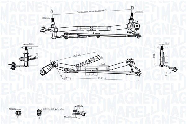 Napęd wycieraczek MAGNETI MARELLI 085570736010