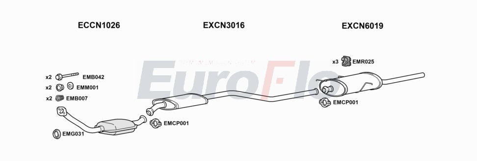 Układ wydechowy EUROFLO CNXSA20D3001
