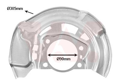 protectie stropire,disc frana VAN WEZEL 5420372