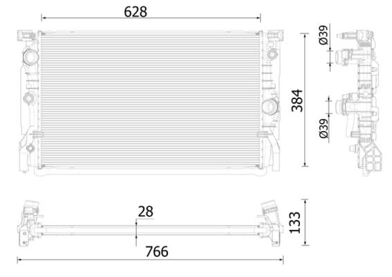 Radiator, racire motor MAHLE CR 2325 000P