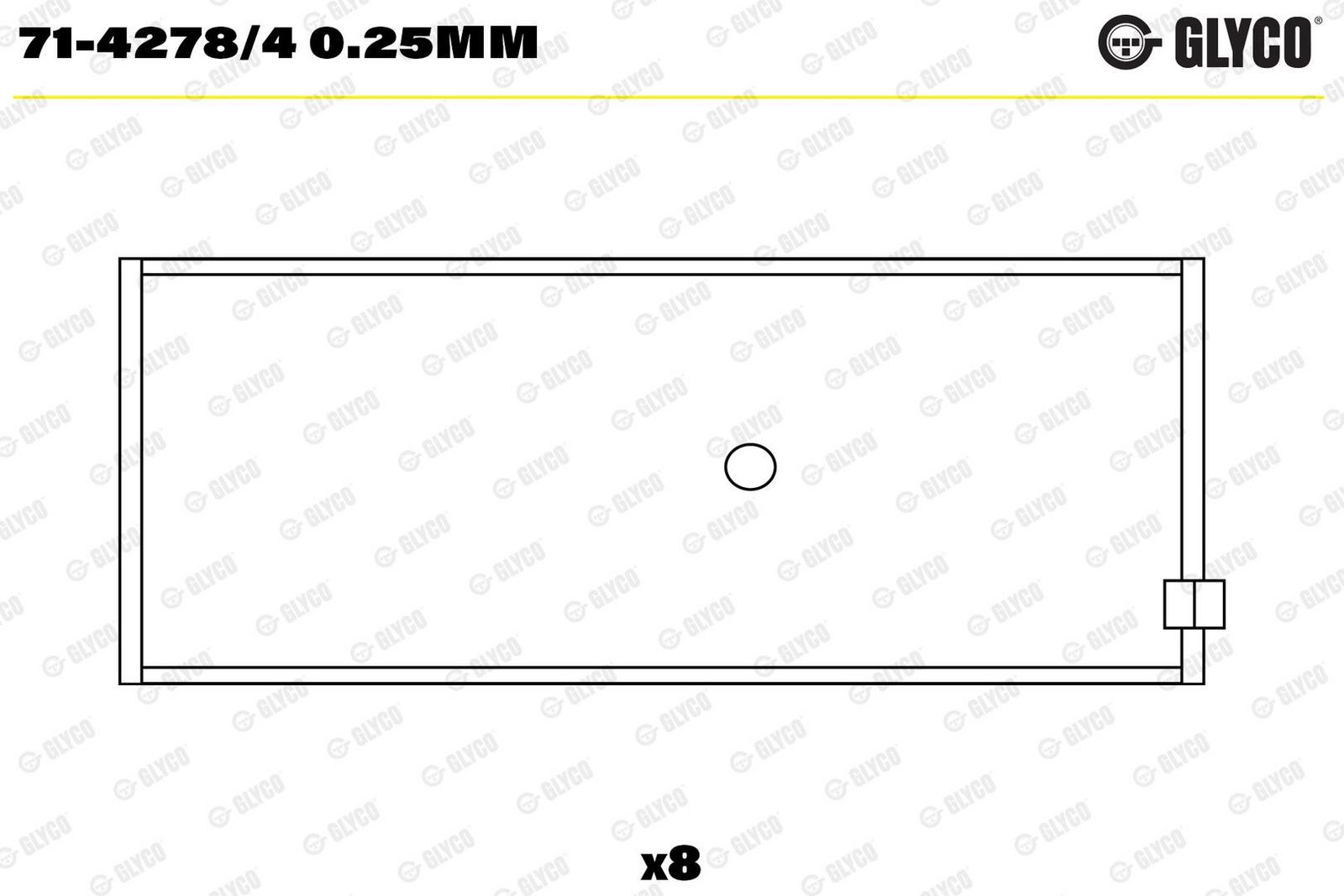 Cuzinet bielă GLYCO 71-4278/4 0.25mm