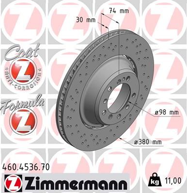 Brzdový kotouč ZIMMERMANN 460.4536.70