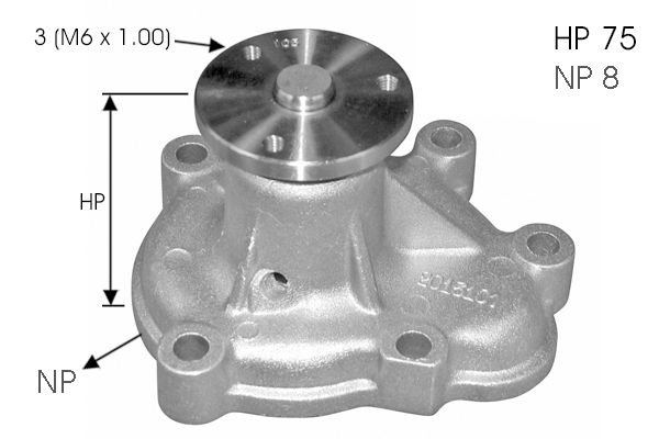 Pompe à eau, refroidissement du moteur