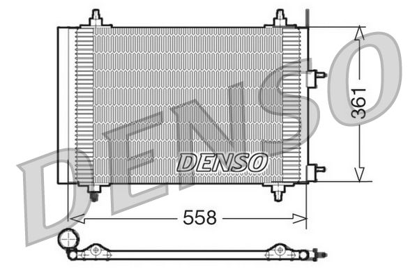 Kondenzátor, klimatizace DENSO DCN21015