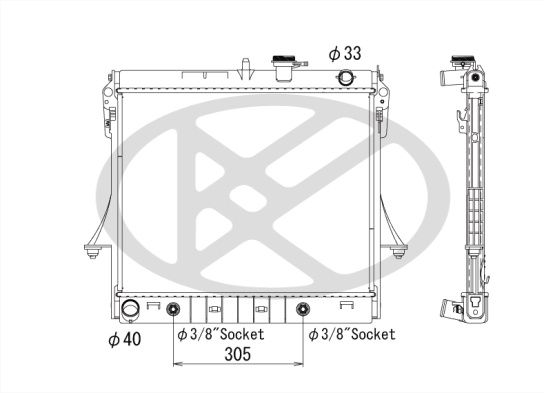 Radiator, racire motor KOYORAD PL312746R