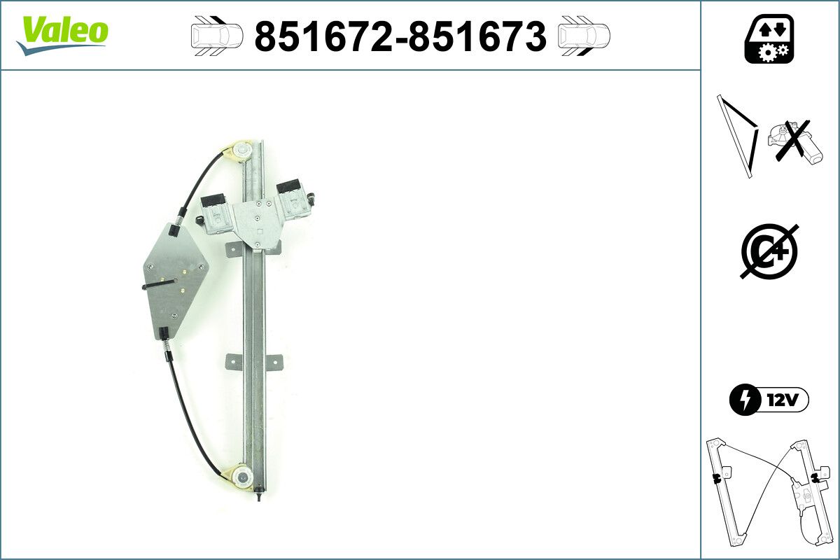 Mecanism actionare geam VALEO 851672