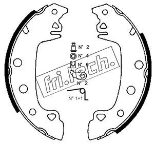 Zestaw szczęk hamulcowych FRI.TECH. 1088.204K