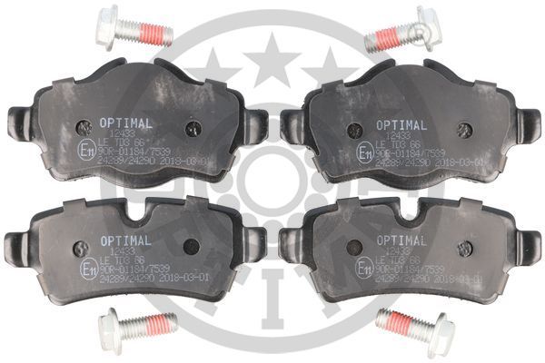 Zestaw klocków hamulcowych, hamulce tarczowe OPTIMAL BP-12433