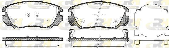 Zestaw klocków hamulcowych, hamulce tarczowe ROADHOUSE 21385.02