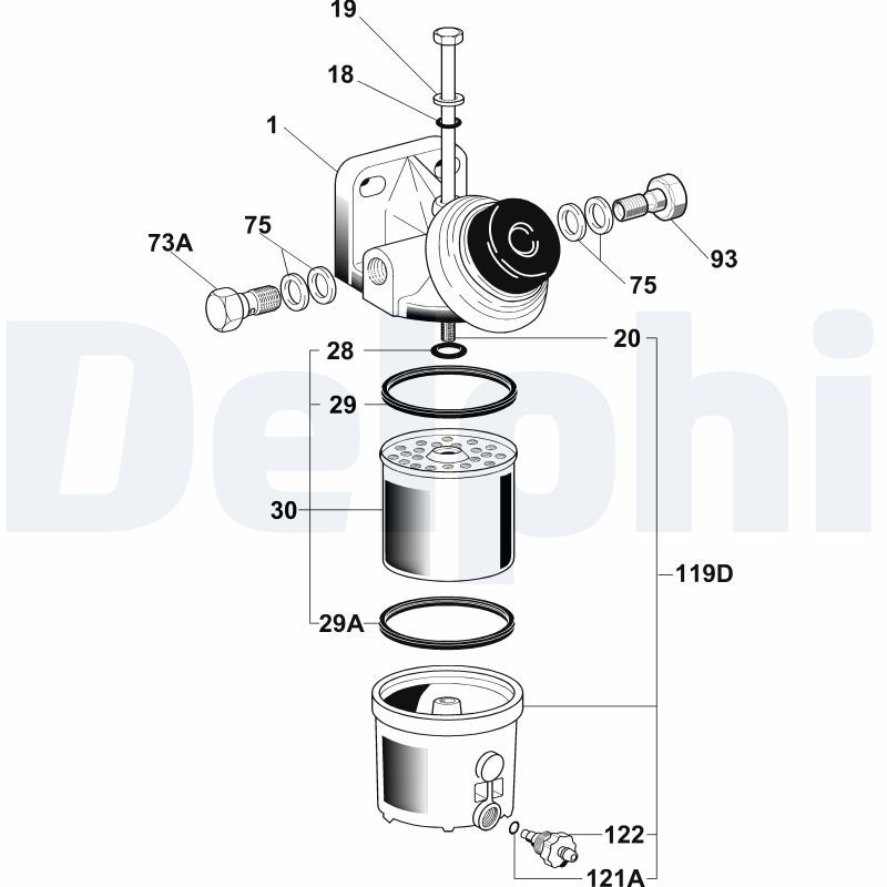 Filtr paliwa DELPHI 6260B633B