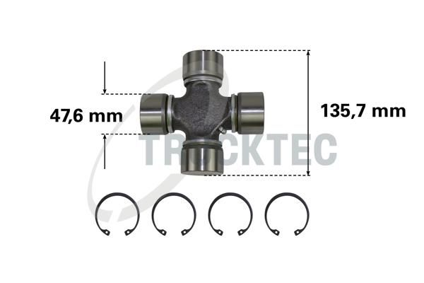 Articulație, arbore articulat TRUCKTEC AUTOMOTIVE 05.34.008