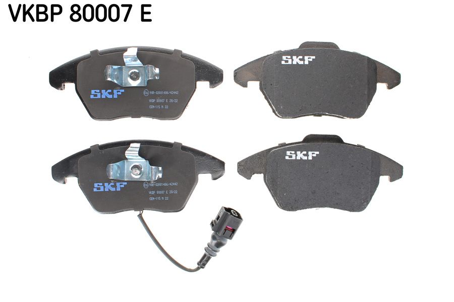 Sada brzdových platničiek kotúčovej brzdy SKF VKBP 80007 E