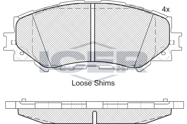 Zestaw klocków hamulcowych, hamulce tarczowe ICER 181760