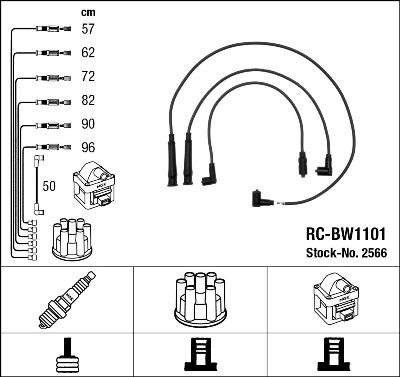 Sada kabelů pro zapalování NGK RC-BW1101