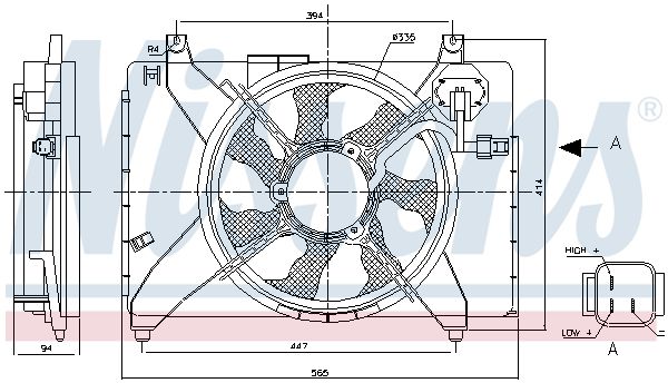 Ventilateur, refroidissement du moteur