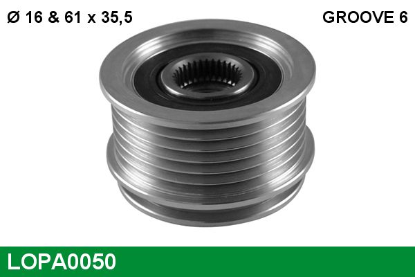 Alternator - sprzęgło jednokierunkowe LUCAS LOPA0050