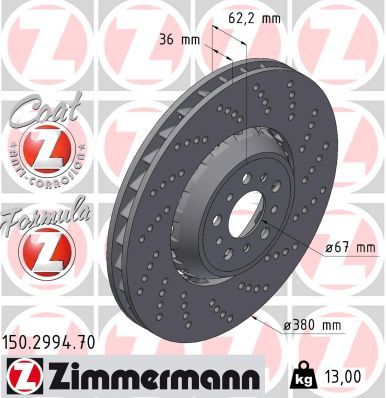 Tarcza hamulcowa ZIMMERMANN 150.2994.70