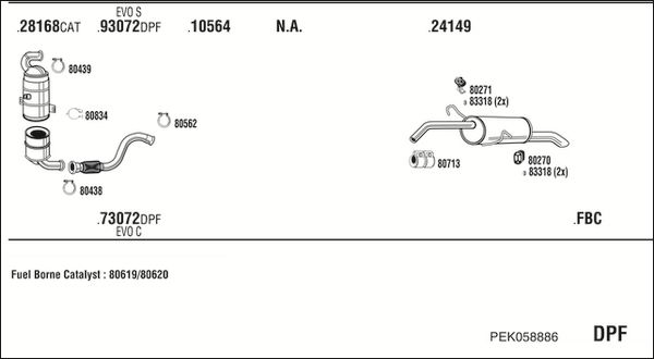 Układ wydechowy WALKER PEK058886
