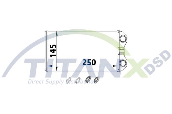 Schimbător de căldură, încălzire habitaclu TITANX HT369003