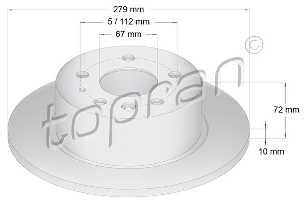 Tarcza hamulcowa TOPRAN 400 859