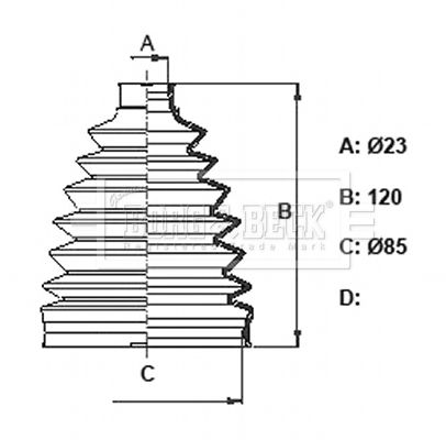 Zestaw osłon, wał napędowy BORG & BECK BCB6148