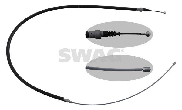 Levně Tažné lanko, parkovací brzda SWAG 30 94 9624