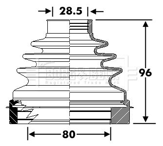 Zestaw osłon, wał napędowy BORG & BECK BCB6297