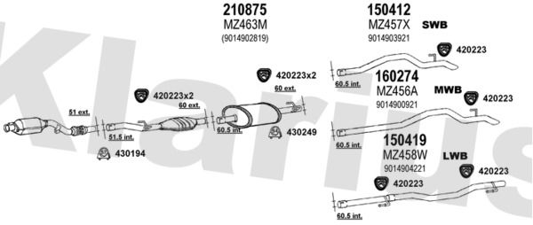 Układ wydechowy KLARIUS 600491E
