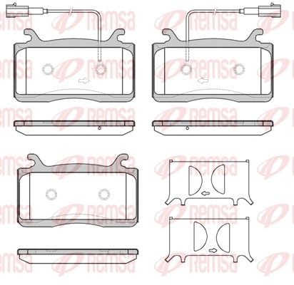 Sada brzdových destiček, kotoučová brzda REMSA 1759.22