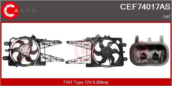 Levně Elektromotor, větrák chladiče CASCO CEF74017AS