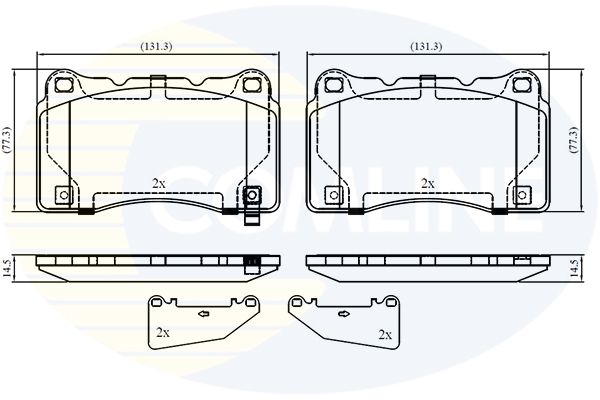 Zestaw klocków hamulcowych, hamulce tarczowe COMLINE CBP32859
