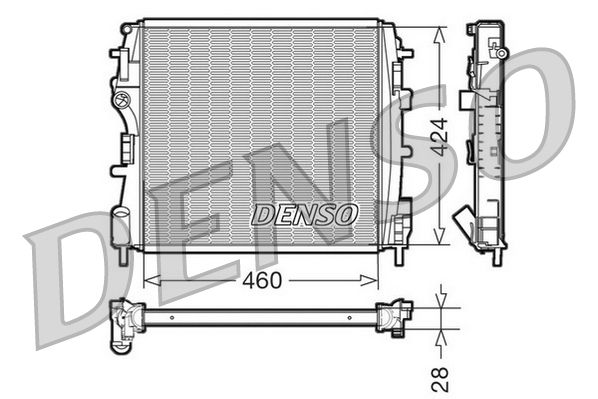 Chłodnica, układ chłodzenia silnika DENSO DRM23019
