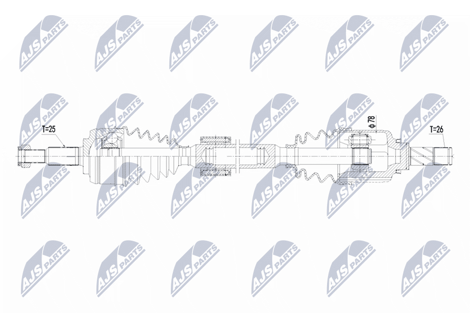 Wał napędowy NTY NPW-RE-217