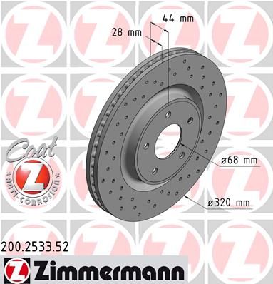 Brzdový kotúč ZIMMERMANN 200.2533.52