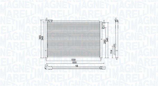 Condensator, climatizare MAGNETI MARELLI 350203937000