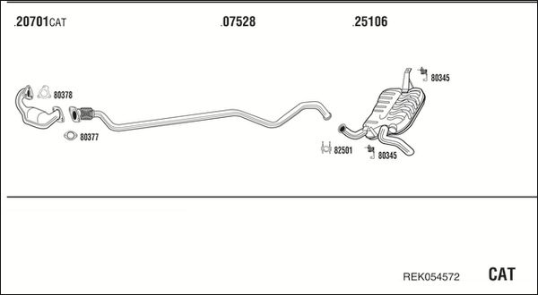 Układ wydechowy WALKER REK054572
