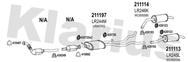 Układ wydechowy KLARIUS 090379E