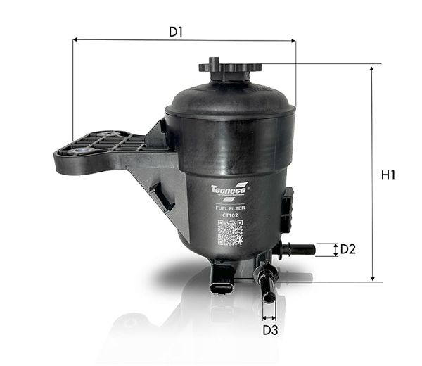 Obudowa, filtr paliwa TECNECO FILTERS CT102