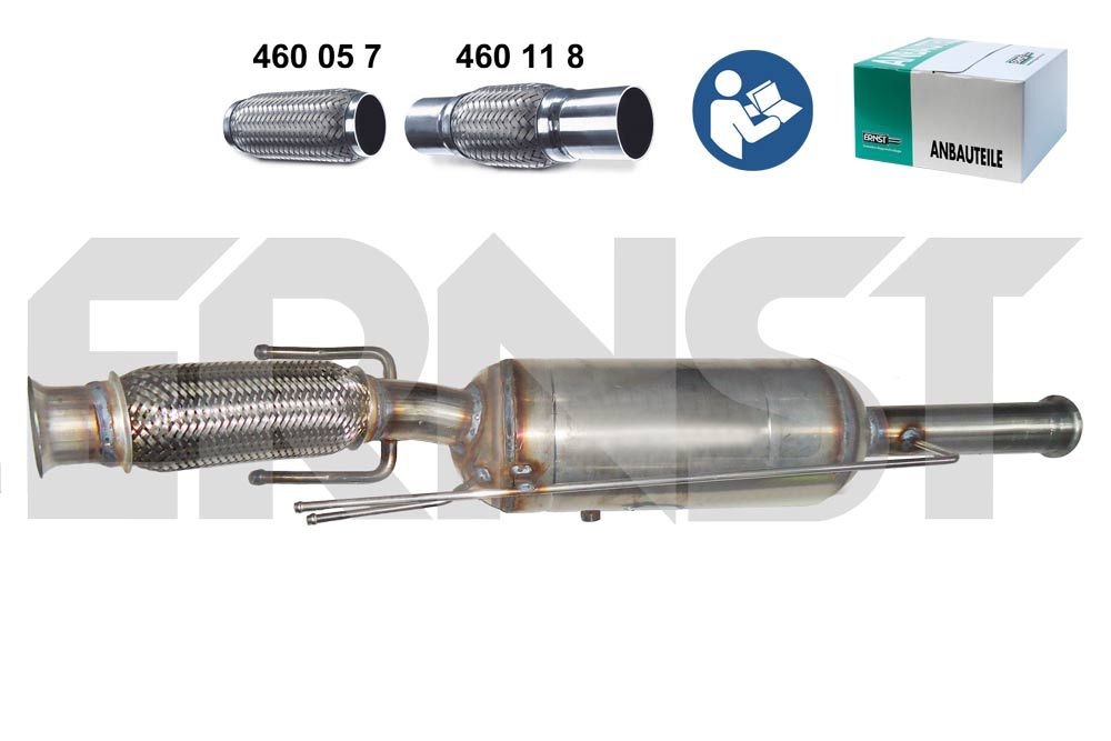 Filtr sadzy / filtr cząstek stałych, układ wydechowy ERNST 920858