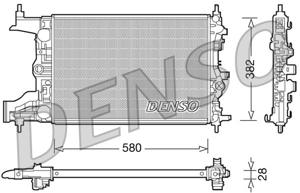 Radiator, racire motor DENSO DRM20098