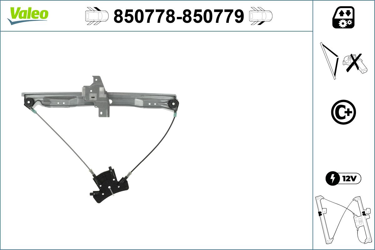 Mecanism actionare geam VALEO 850778