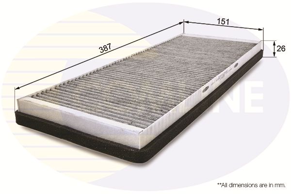 Filtr, wentylacja przestrzeni pasażerskiej COMLINE EKF125A