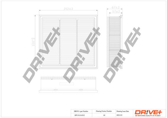 Filtr powietrza DR!VE+ DP1110.10.0512