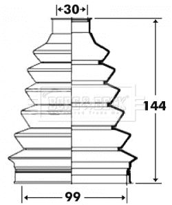 Zestaw osłon, wał napędowy BORG & BECK BCB6101