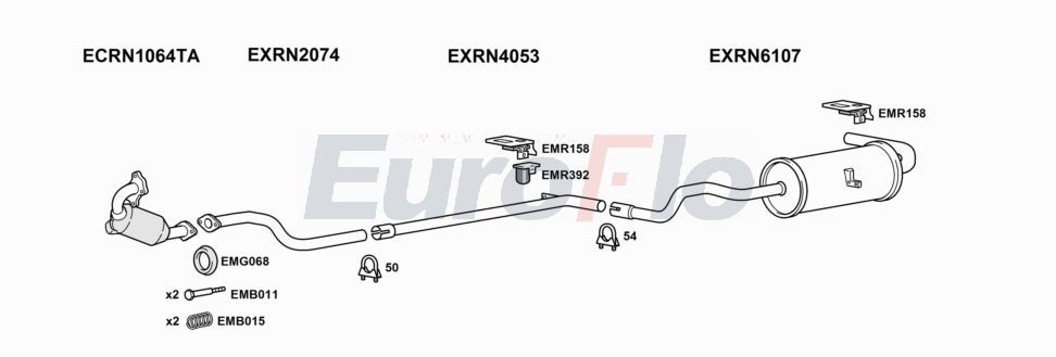 Układ wydechowy EUROFLO RNMEG15D5001A00