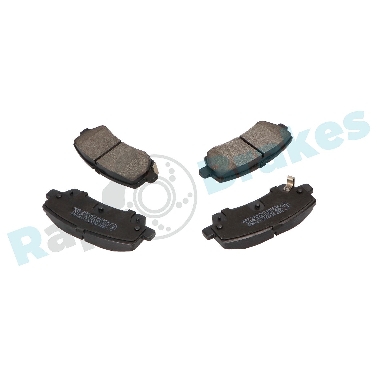 stabdžių trinkelių rinkinys, diskinis stabdys RP1604 RAP BRAKES