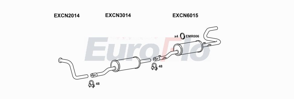 Układ wydechowy EUROFLO CNC25187001A00