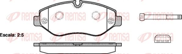 Sada brzdových platničiek kotúčovej brzdy REMSA 1245.00