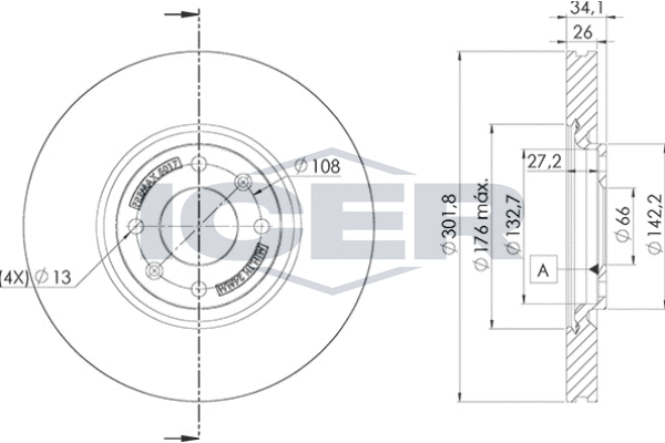 Tarcza hamulcowa ICER 78BD5017-2